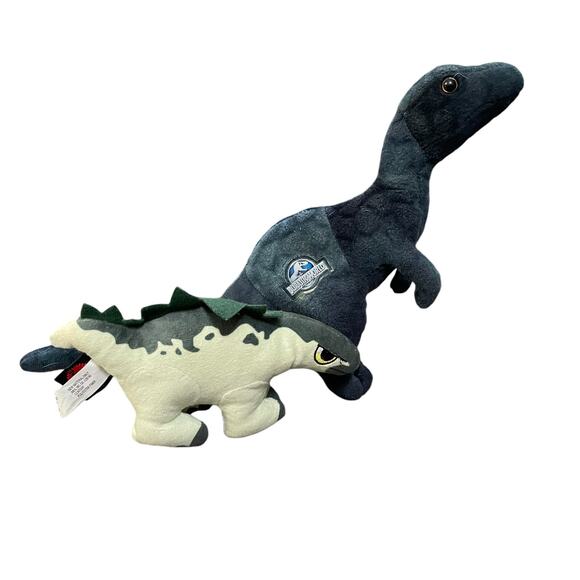 Jurassic World Plush Raptor Dinosaur Toy Nursery Decor Shower Gift 15” Lot of 2 - Picture 10 of 11
